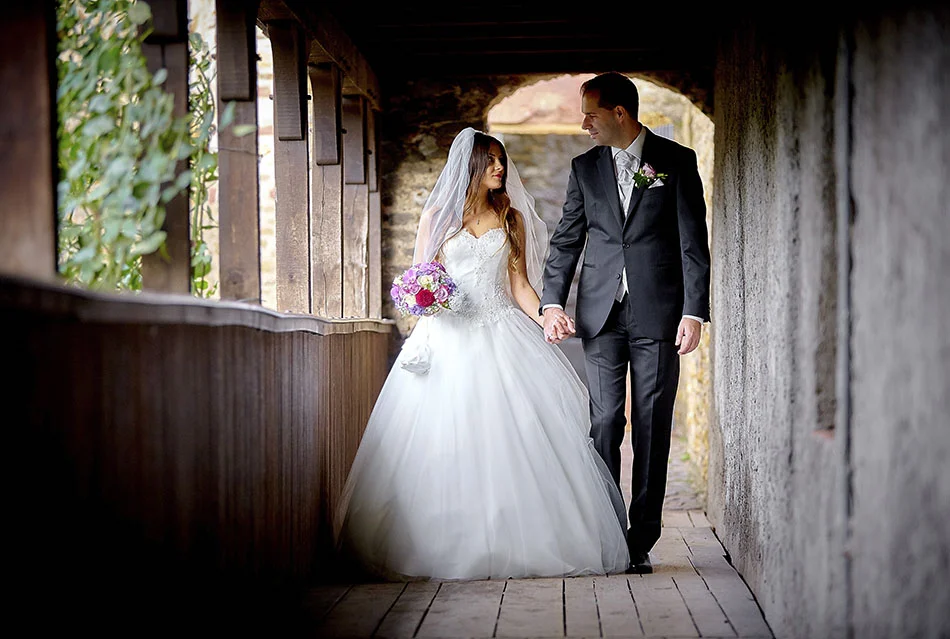 Hochzeitsfotografie an der kurfürstlichen Burg in Eltville